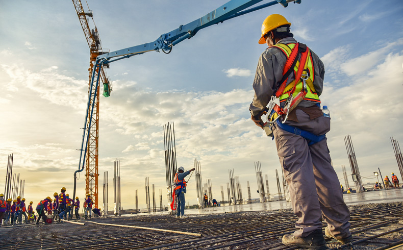 Construction worker on project site